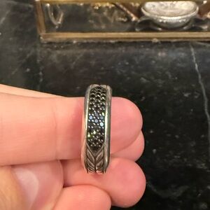 David Yurman black diamond ring. Size 11